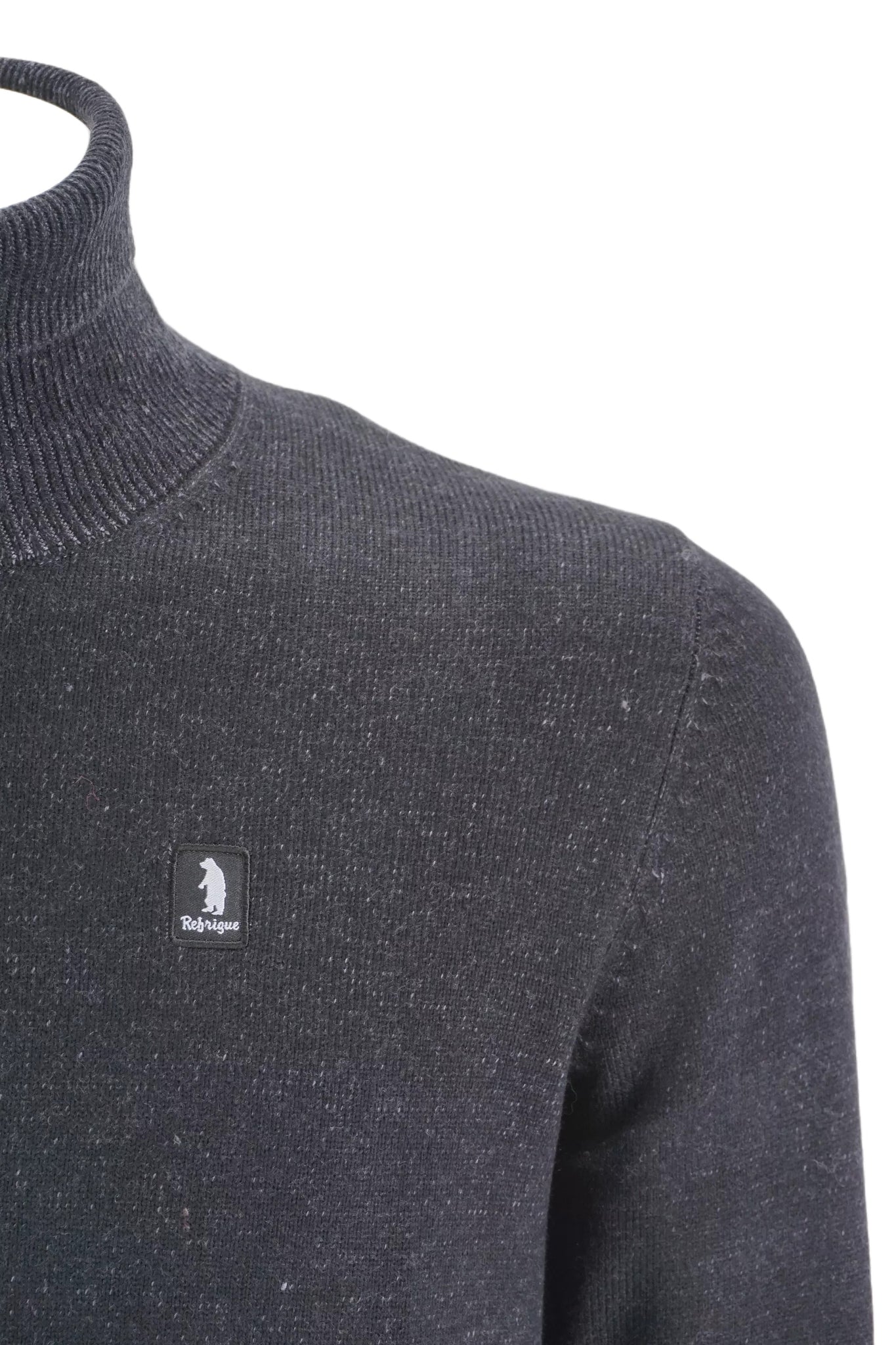 Maglia a Collo Alto con Logo Refrigue / Nero - Ideal Moda