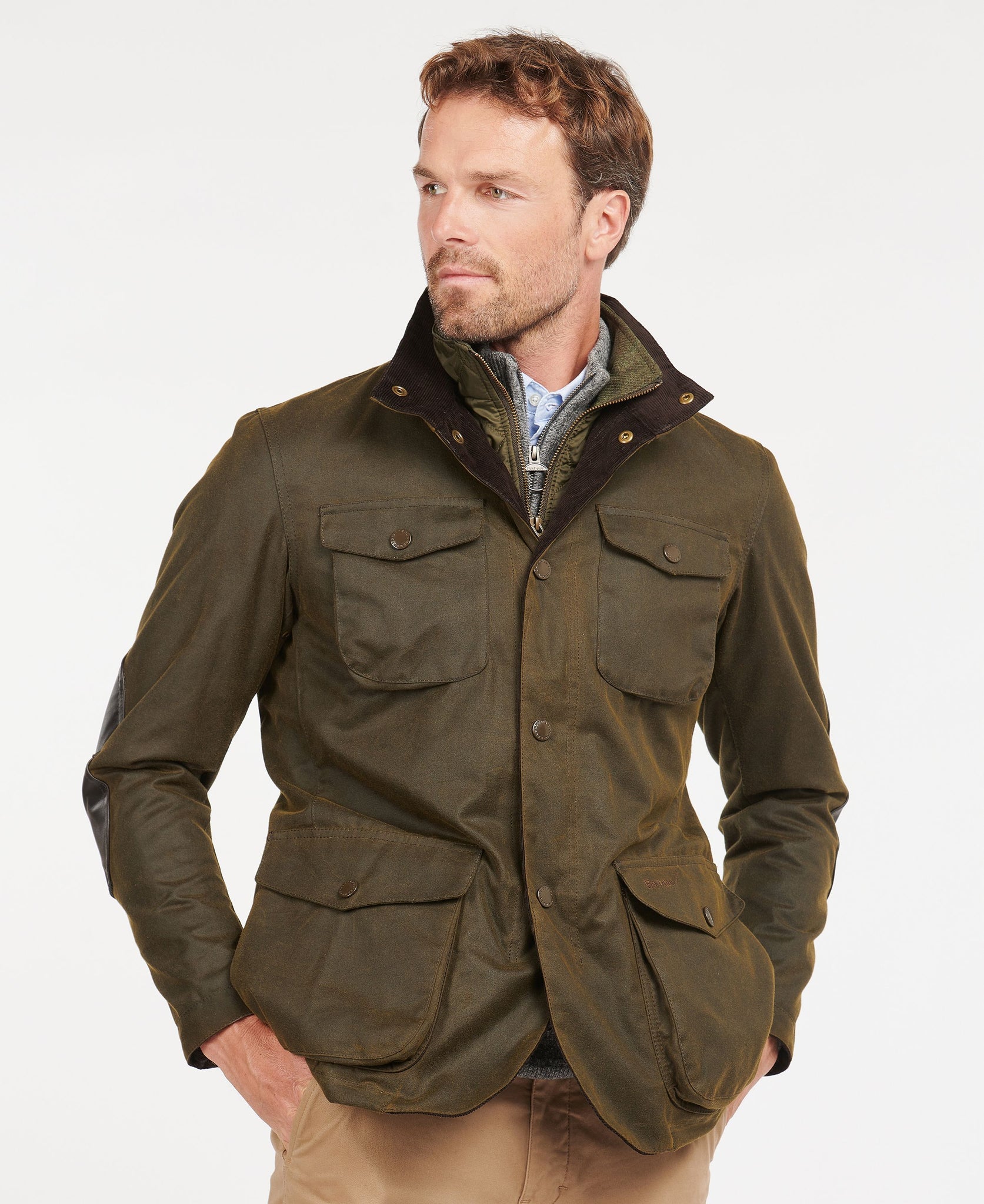 Giubbino Barbour Ogston Wax / Verde - Ideal Moda