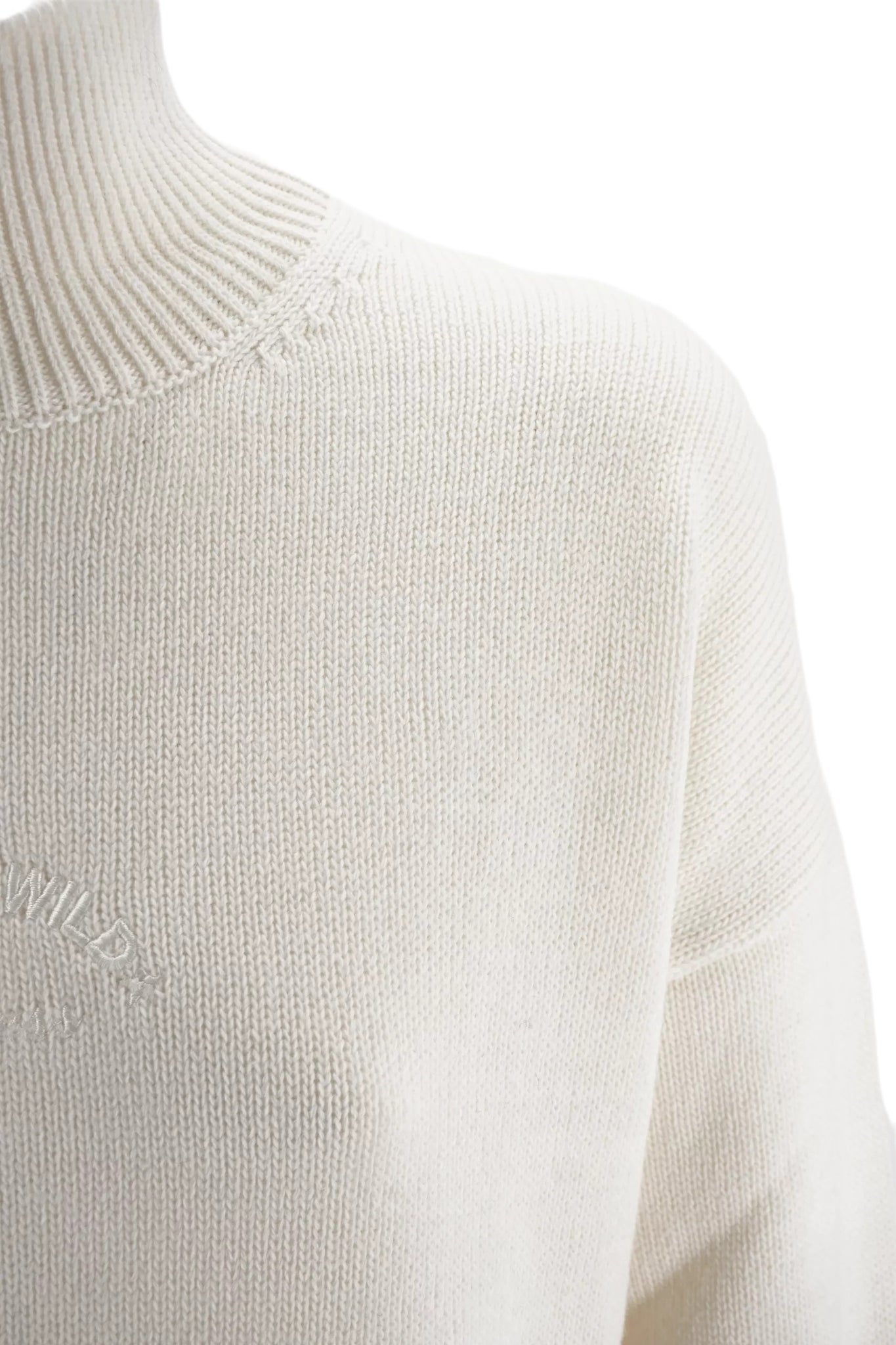 Maglia Dolcevita con Logo 4Giveness / Bianco - Ideal Moda