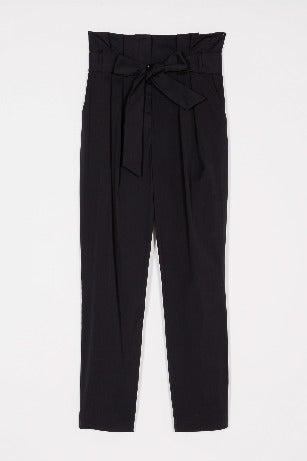 Pantalone con Cintura / Nero - Ideal Moda