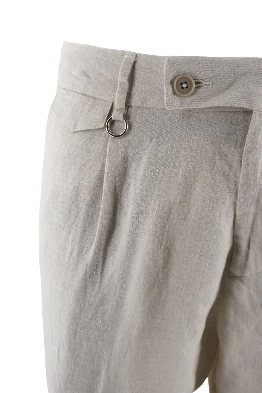 Pantalone Golden Craft in Lino / Beige - Ideal Moda
