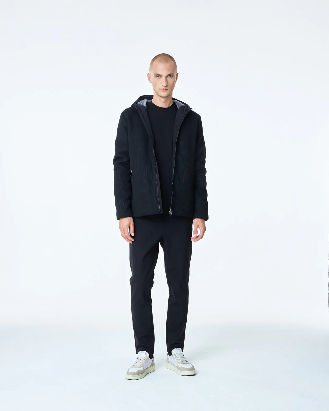 Giubbino Corto in Tricotech / Nero - Ideal Moda