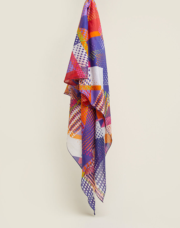 Foulard in Seta e Cotone Manila Grace / Viola - Ideal Moda