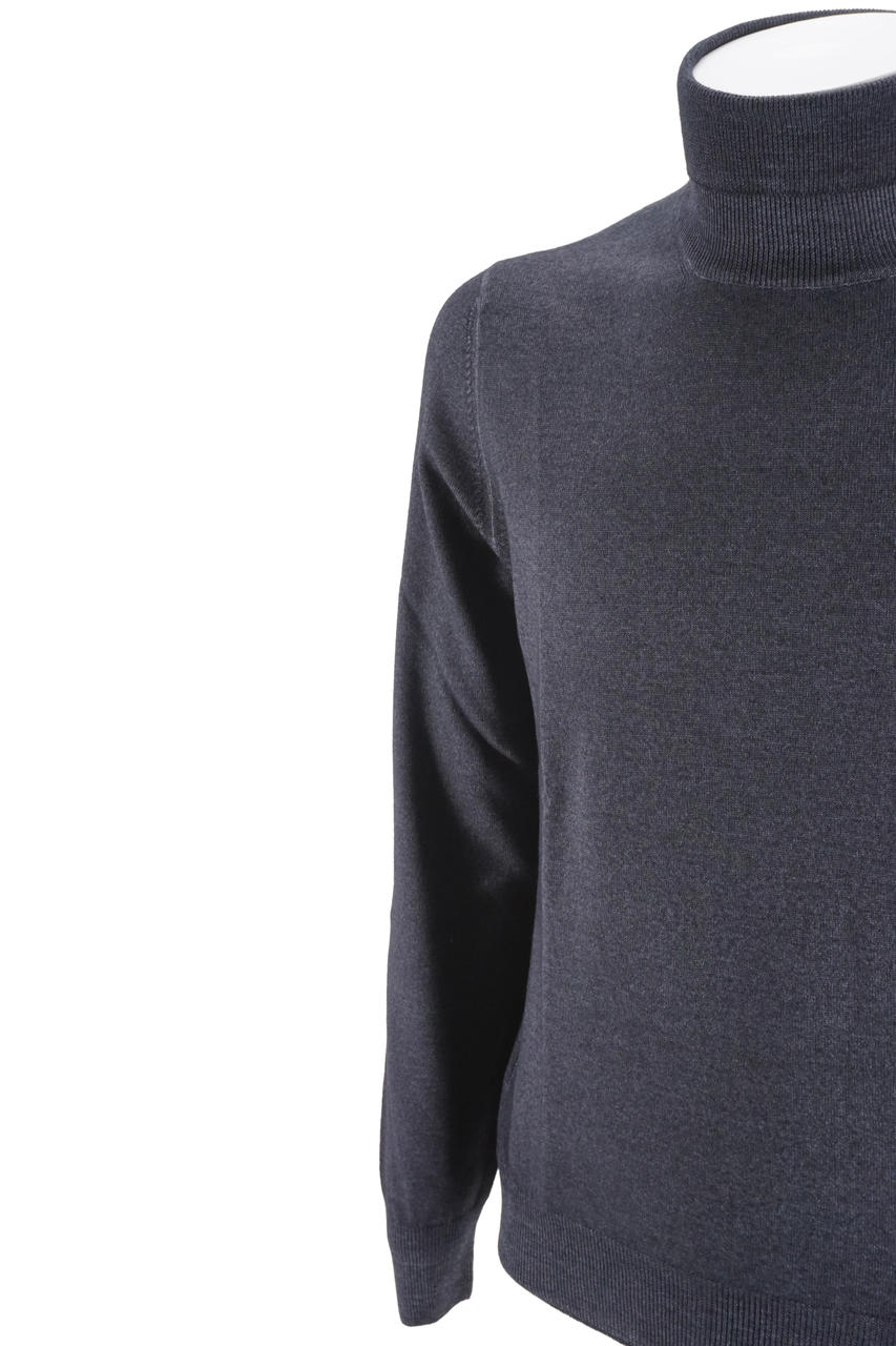 Maglia Tagliatore a collo alto / Blu - Ideal Moda
