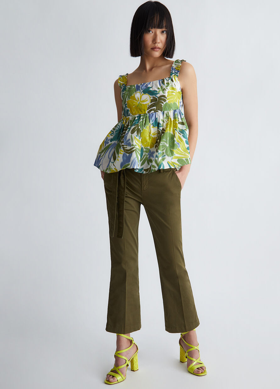 Pantalone Chino con Cintura Liu Jo / Verde - Ideal Moda