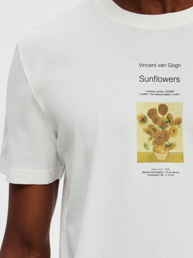 T-Shirt con Stampa Selected / Bianco - Ideal Moda