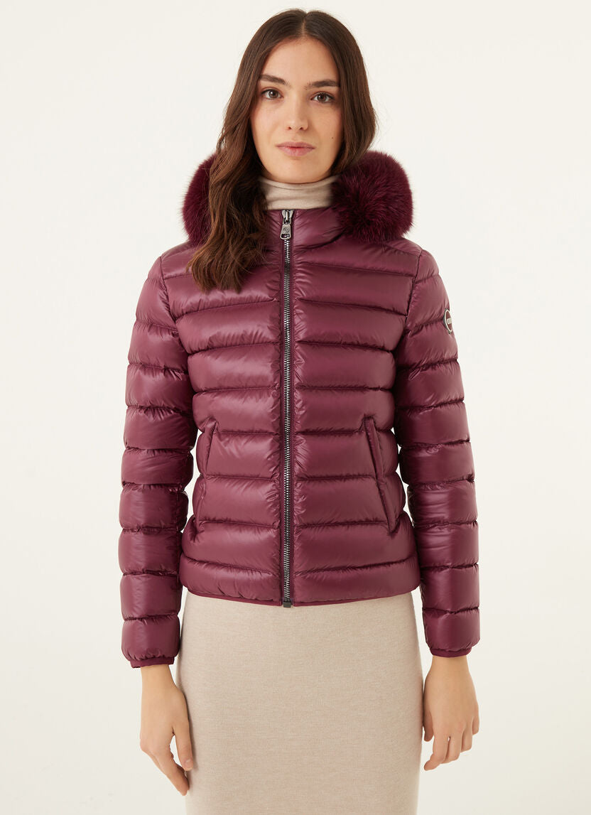 Piumino Colmar con pelliccia / Bordeaux - Ideal Moda