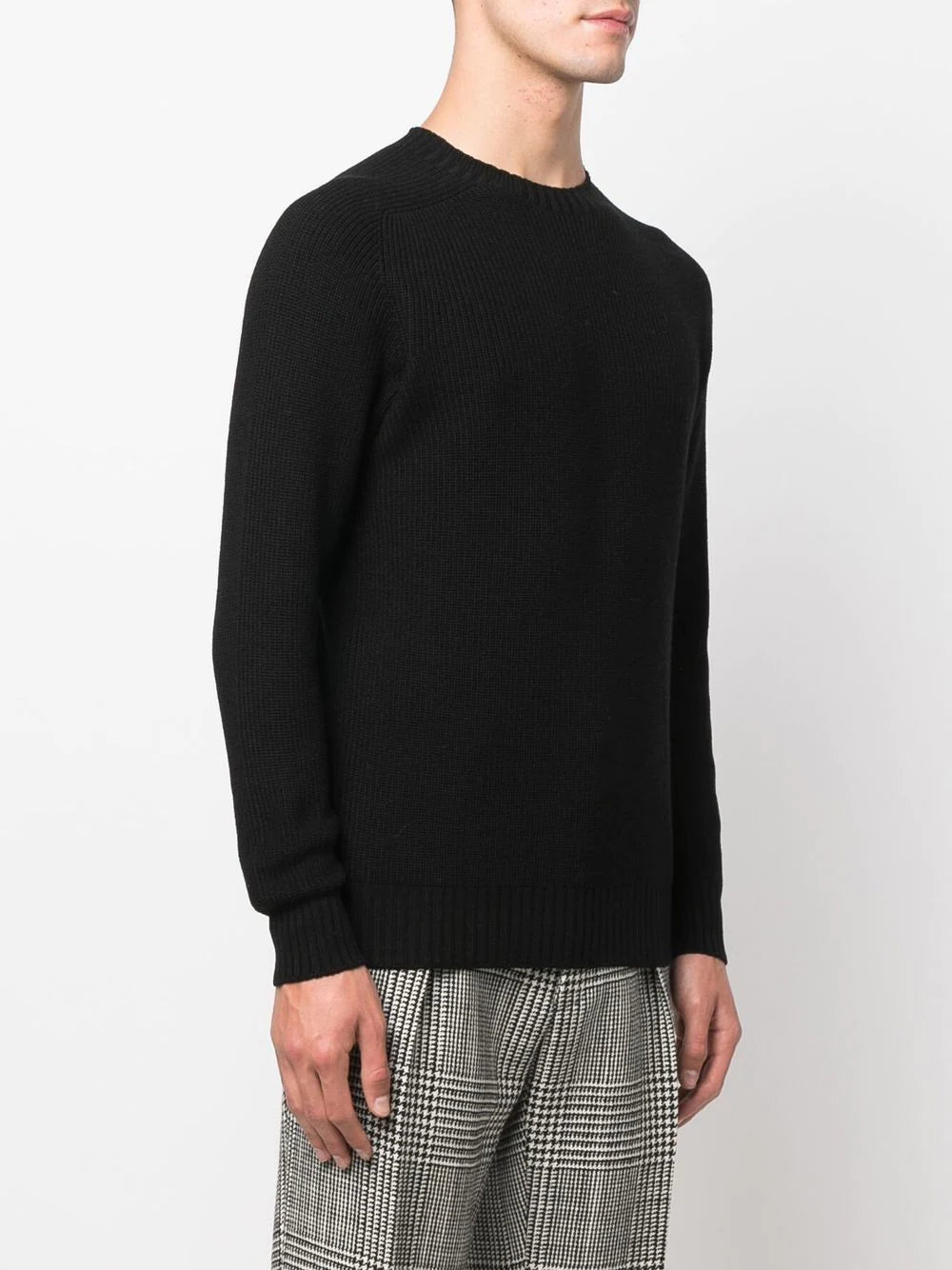 Maglia in Lana Girocollo Tagliatore / Nero - Ideal Moda