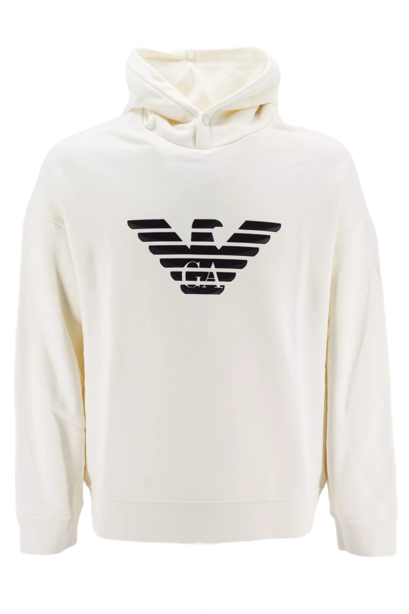 Felpa con Cappuccio e Logo Emporio Armani / Bianco - Ideal Moda