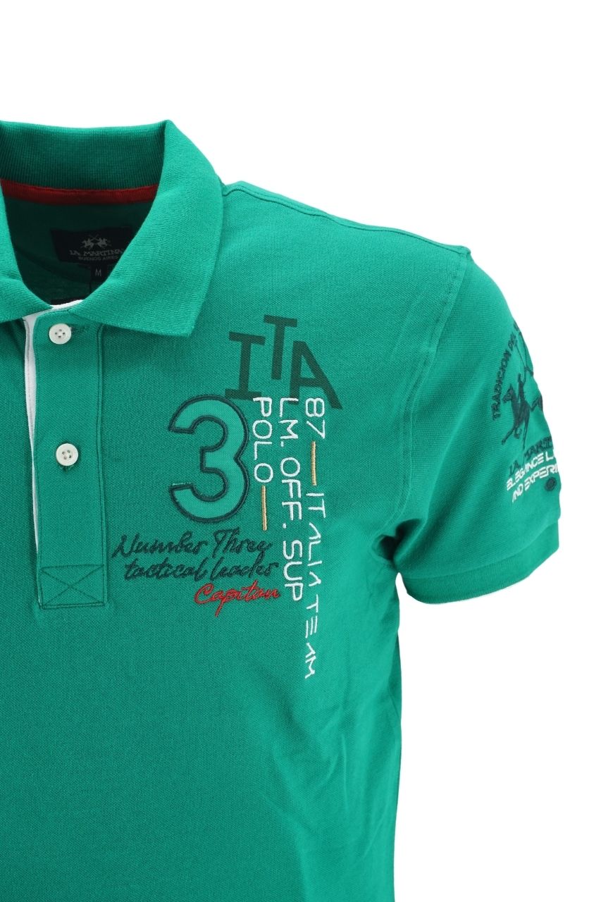 Polo La Martina con Ricamo / Verde - Ideal Moda