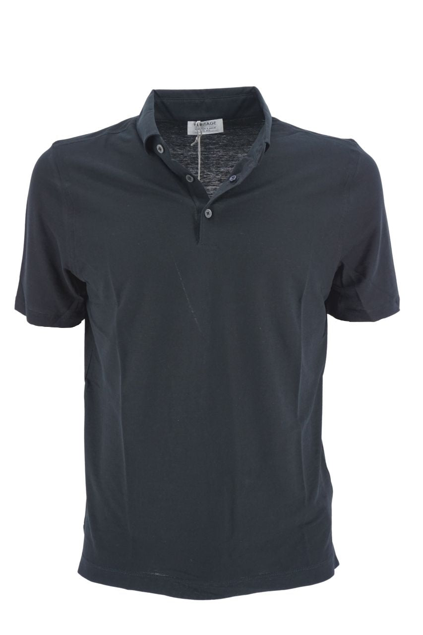 Polo Mezze Maniche Heritage / Nero - Ideal Moda