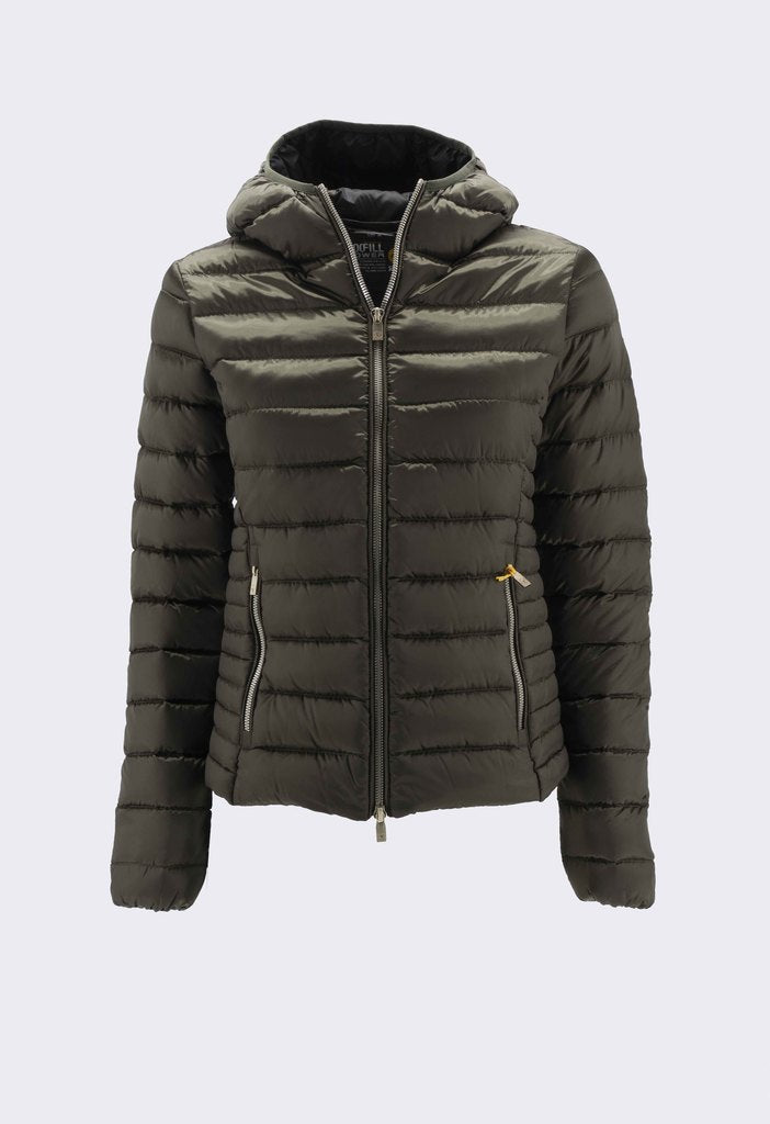 Piumino con Cappuccio Aghat / Verde - Ideal Moda