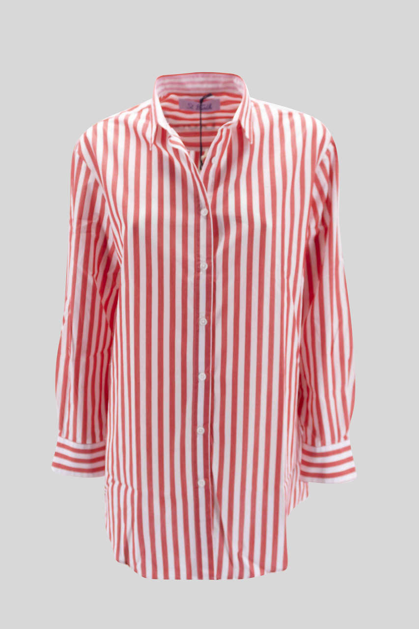 Camicia Donna con Ricamo / Rosso - Ideal Moda
