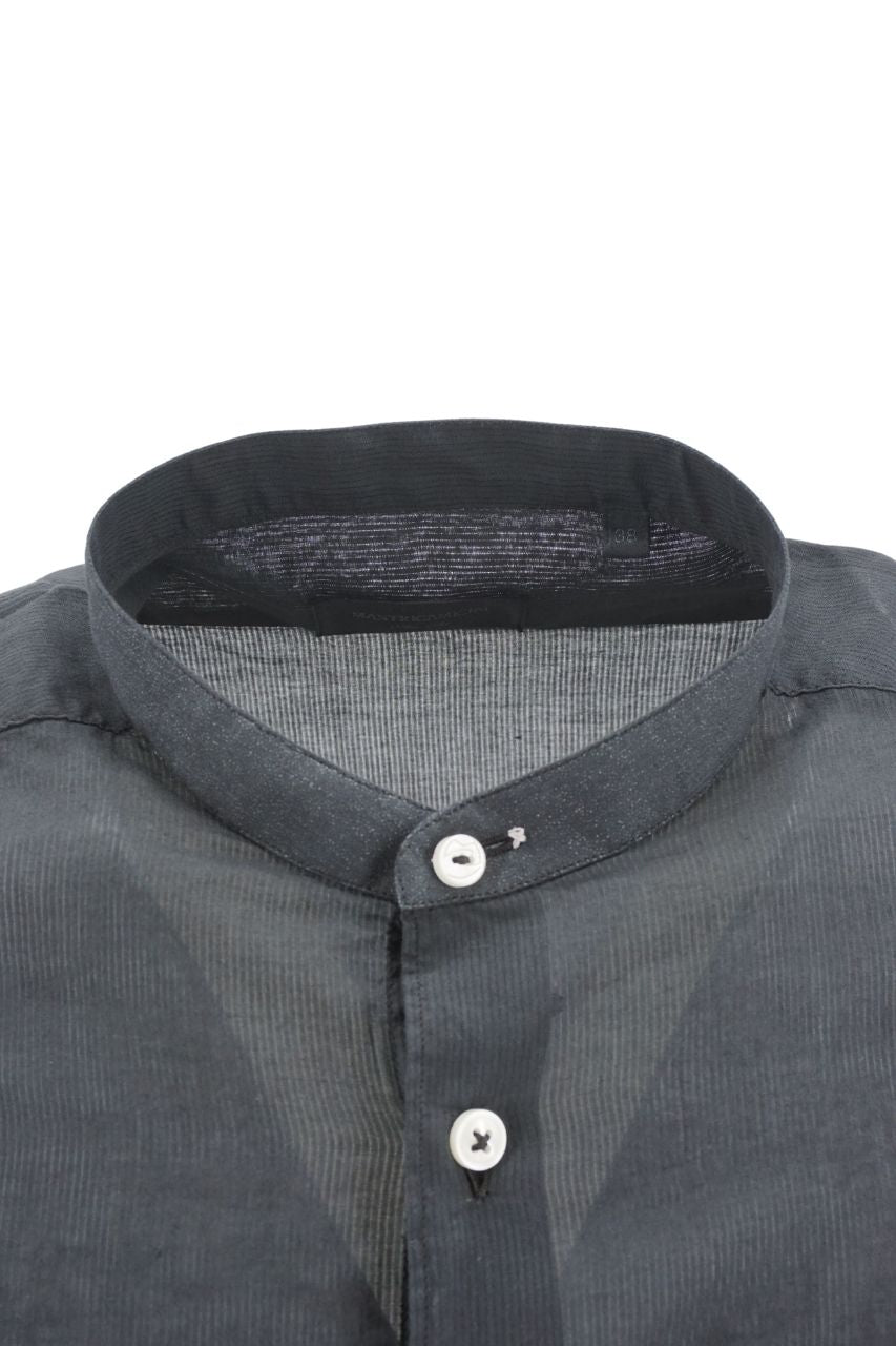 Camicia con Collo Coreano Mastricamiciai / Nero - Ideal Moda
