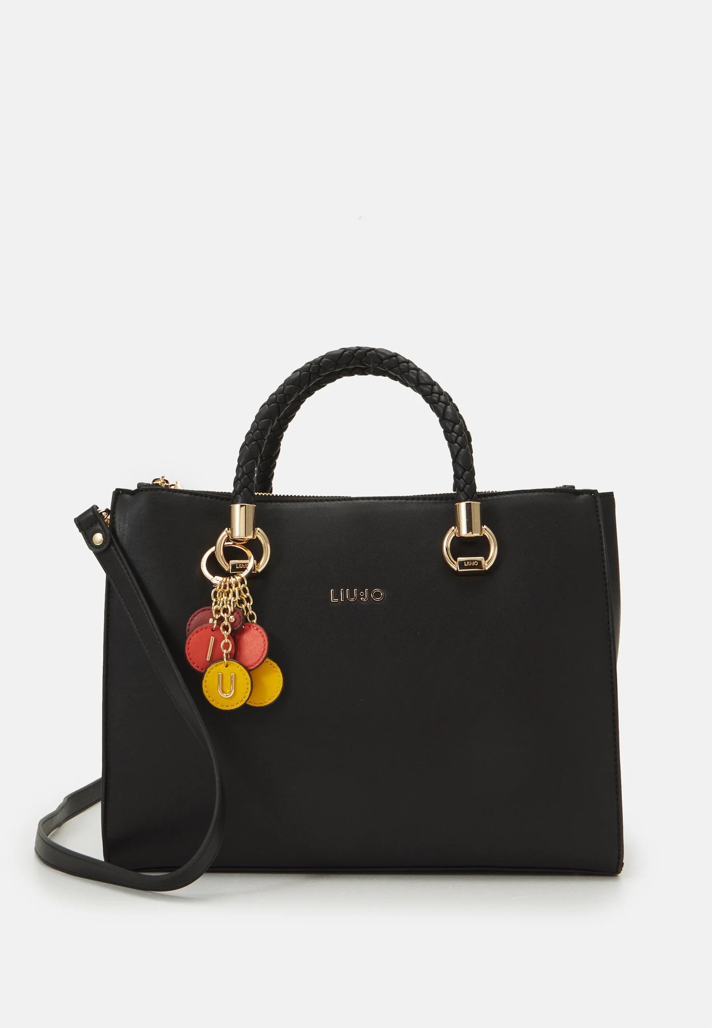 Borsa con Logo e Charm Liu Jo / Nero - Ideal Moda
