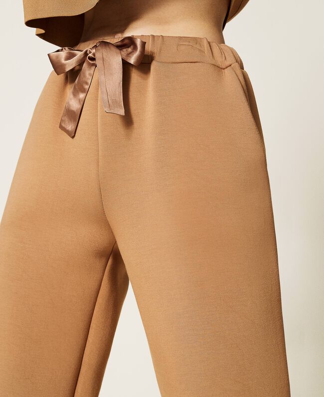 Pantalone Twin Set in Scuba / Marrone - Ideal Moda