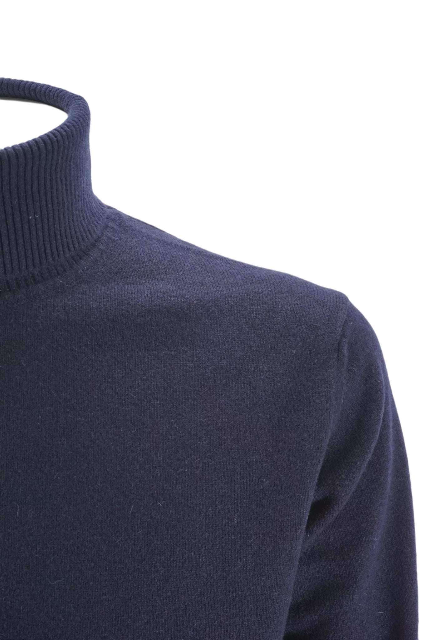 Maglia a Collo Alto in Cashmere Riciclato Daniele Fiesoli / Blu - Ideal Moda