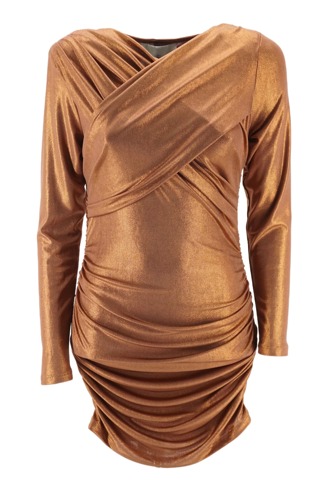 Abito Laminato Corto / Bronzo - Ideal Moda