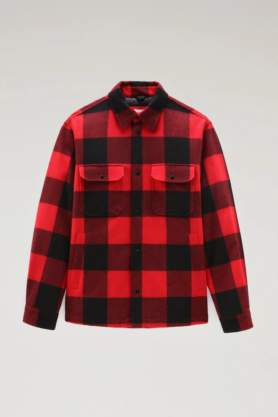 Giacca Camicia a Fantasia Woolrich / Rosso - Ideal Moda