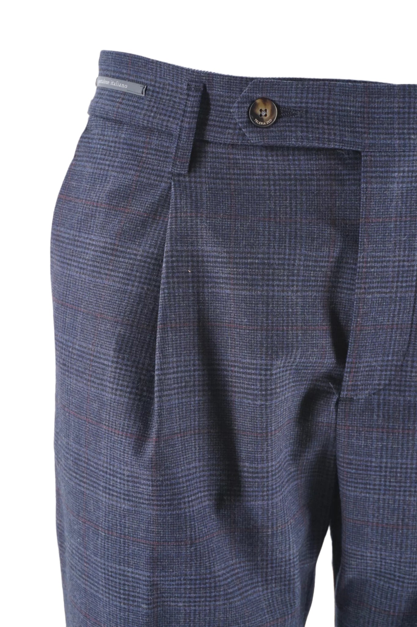 Pantalone a Fantasia con Pence Teleria Zed / Blu - Ideal Moda