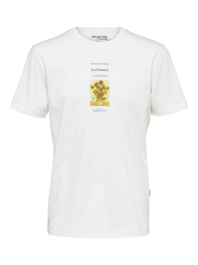 T-Shirt con Stampa Selected / Bianco - Ideal Moda