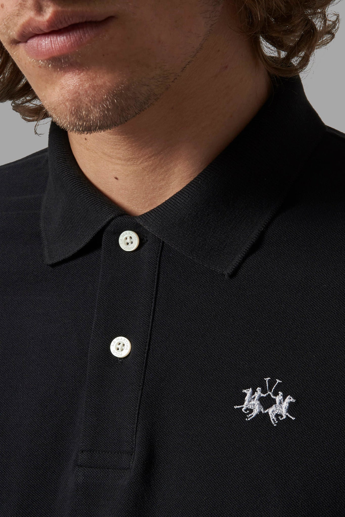 Polo maniche corte / Nero - Ideal Moda