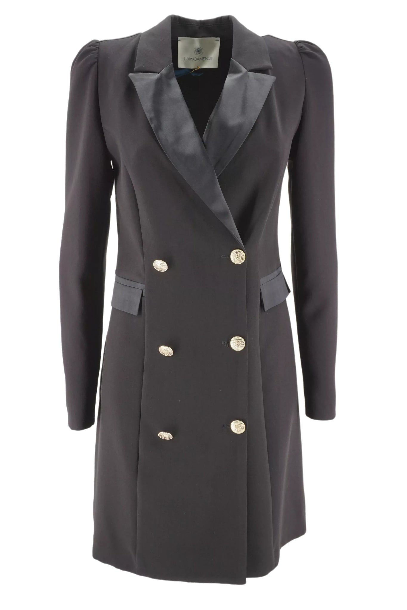 Abito Doppio Petto con Revers / Nero - Ideal Moda