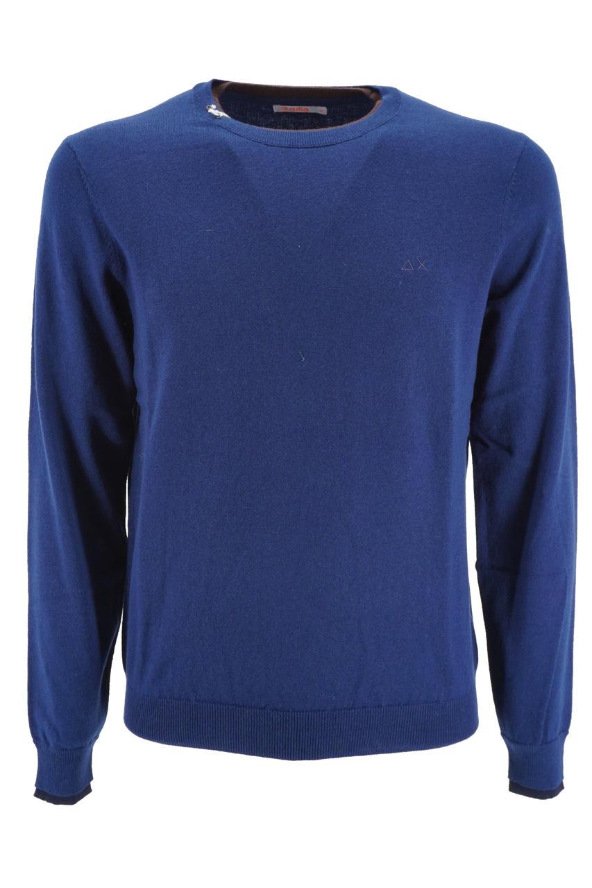 Maglia Sun 68 Girocollo / Blu - Ideal Moda