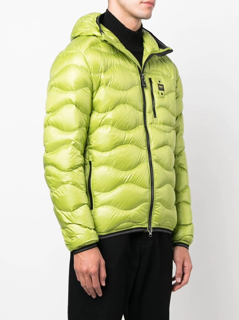 Piumino con Motivo a Onde Blauer / Verde - Ideal Moda