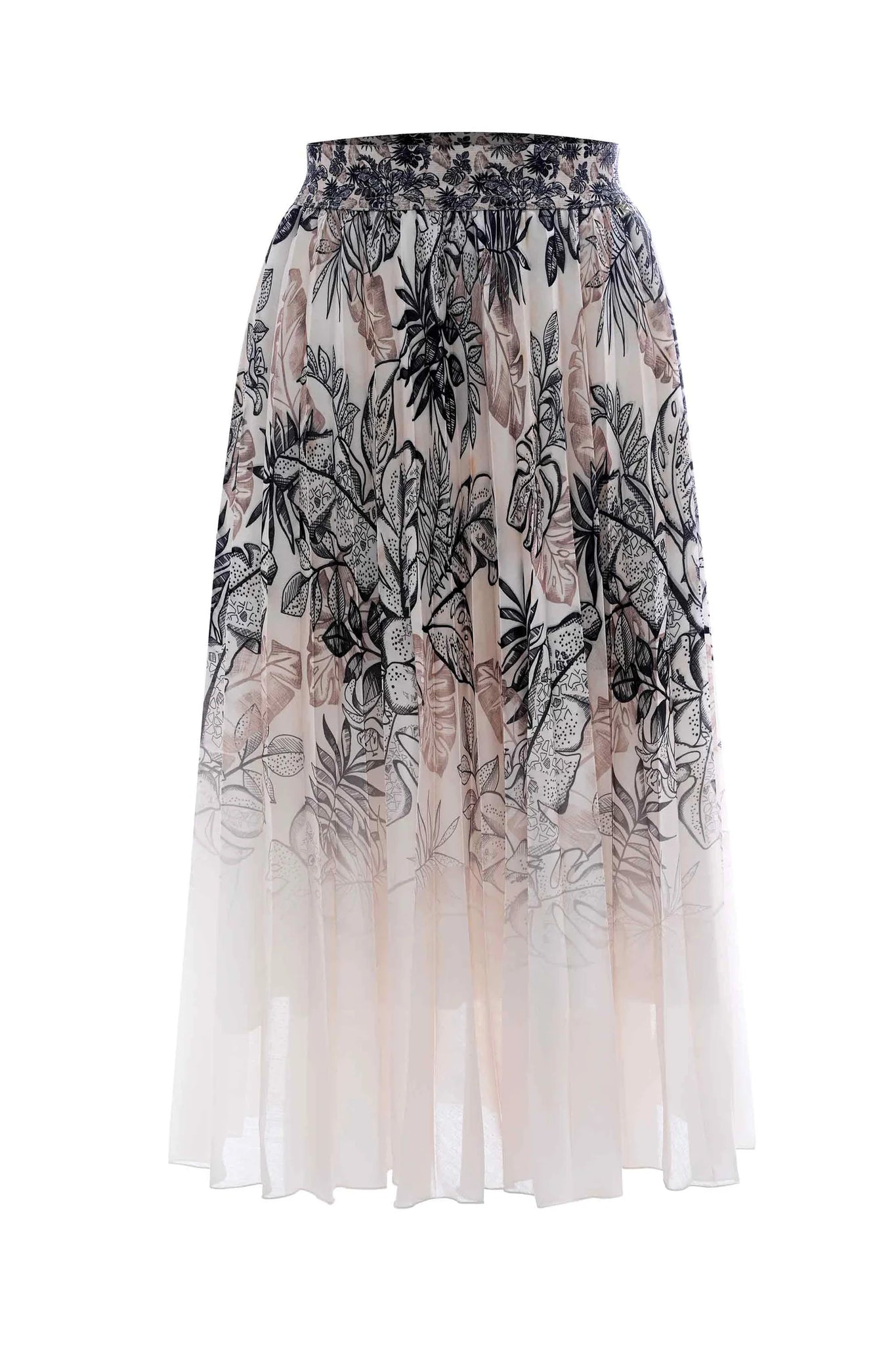 Gonna con Fantasia Kocca / Bianco - Ideal Moda