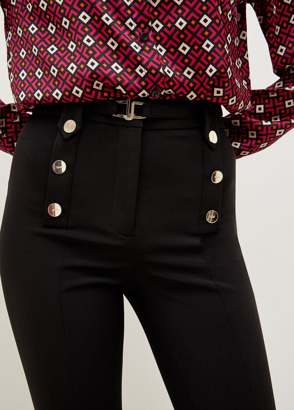 Pantalone in Tessuto Stretch Liu Jo / Nero - Ideal Moda