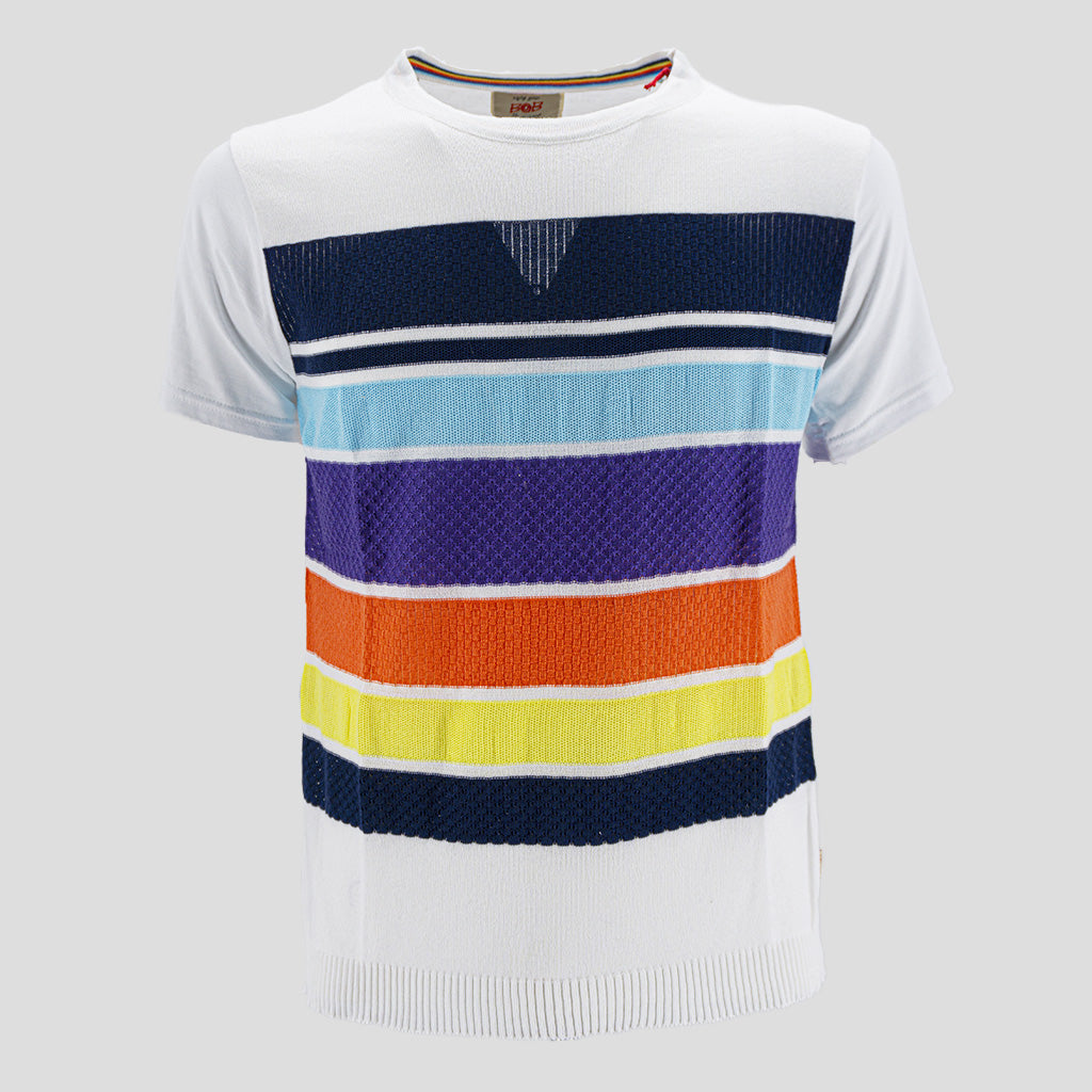 T-Shirt con Contrasti / Fantasia - Ideal Moda