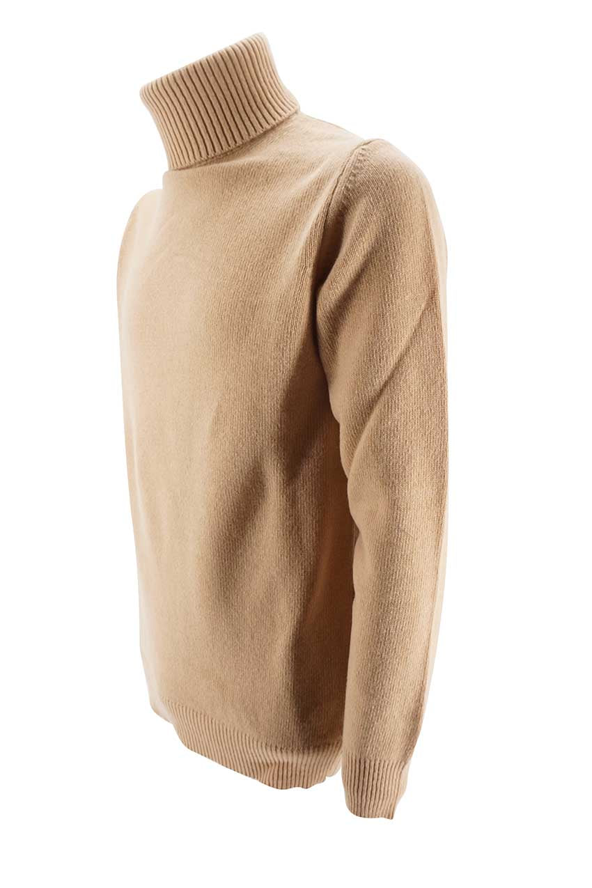 Maglia Daniele Alessandrini a collo alto / Beige - Ideal Moda