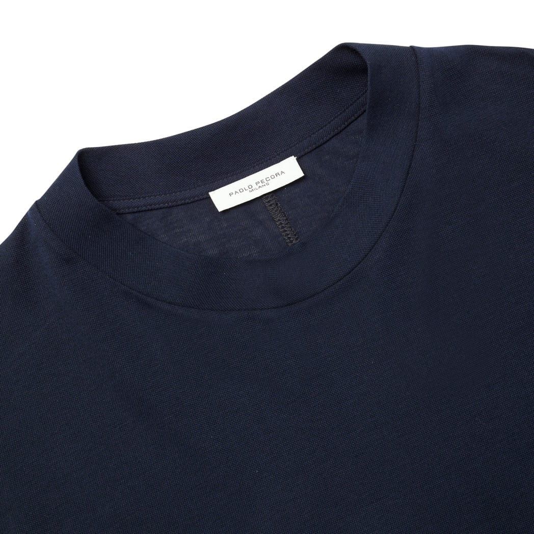 T-Shirt in Cotone Piquet Paolo Pecora / Blu - Ideal Moda
