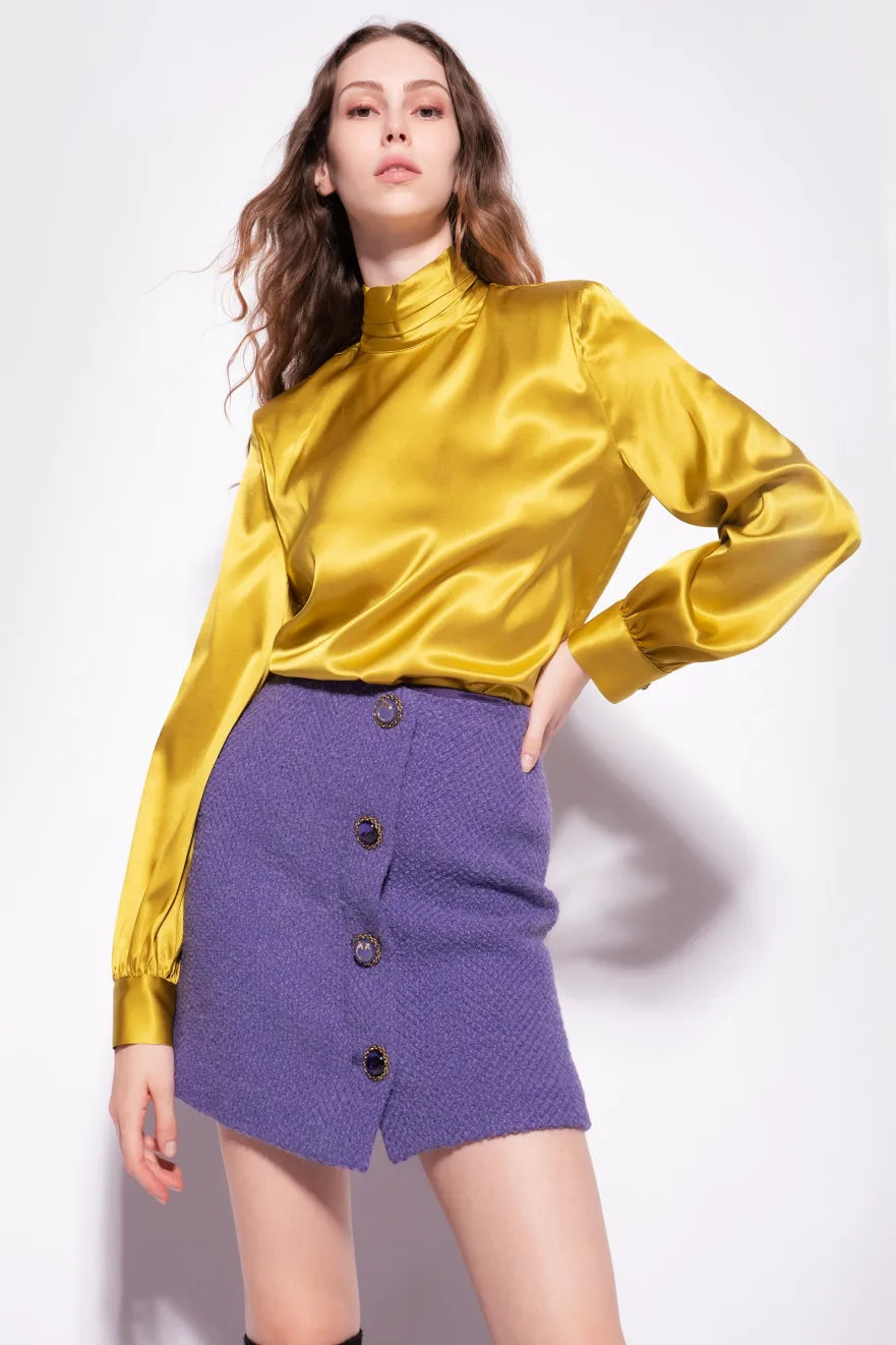Blusa a Maniche Lunghe Pinko / Giallo - Ideal Moda
