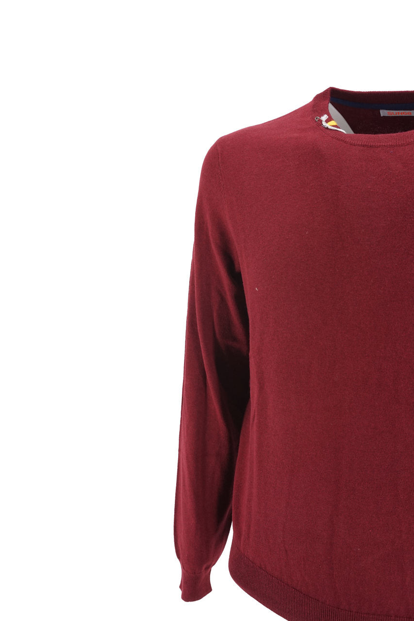 Maglia Sun 68 Girocollo / Bordeaux - Ideal Moda
