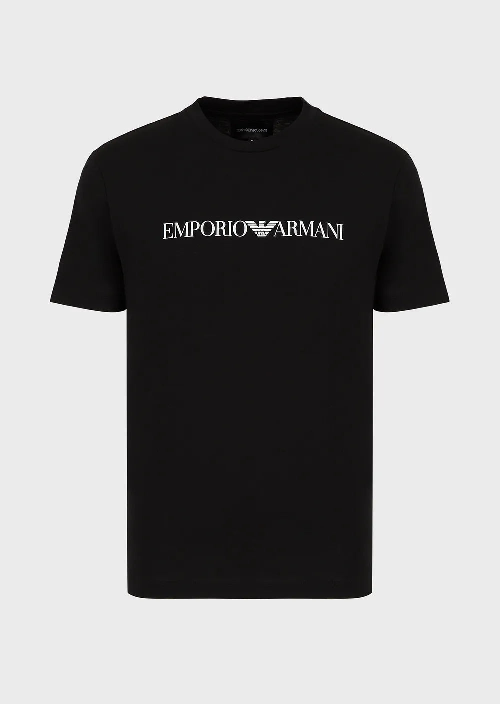T-Shirt in Pima con Logo Emporio Armani / Nero - Ideal Moda