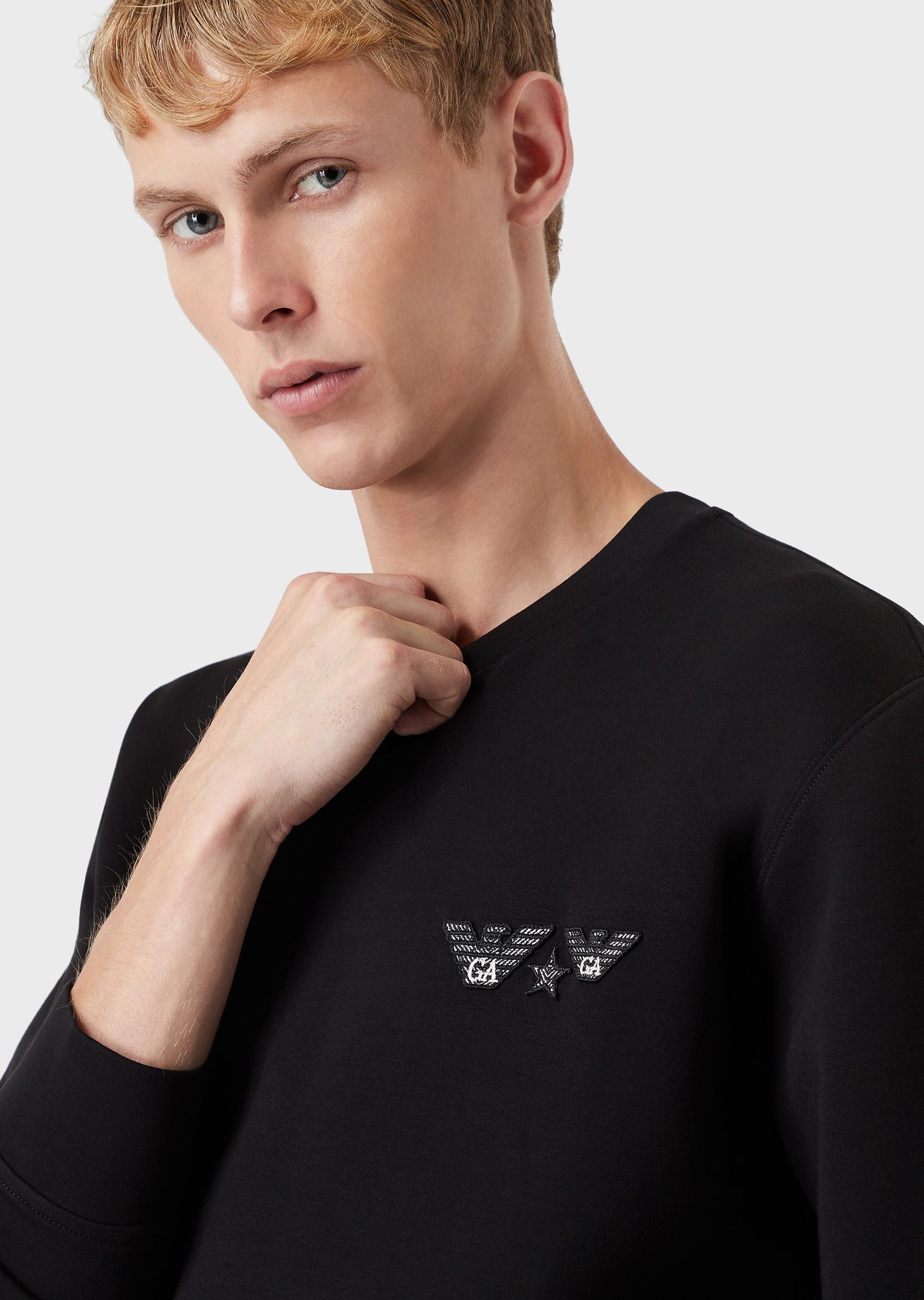 Felpa Emporio Armani Girocollo / Nero - Ideal Moda