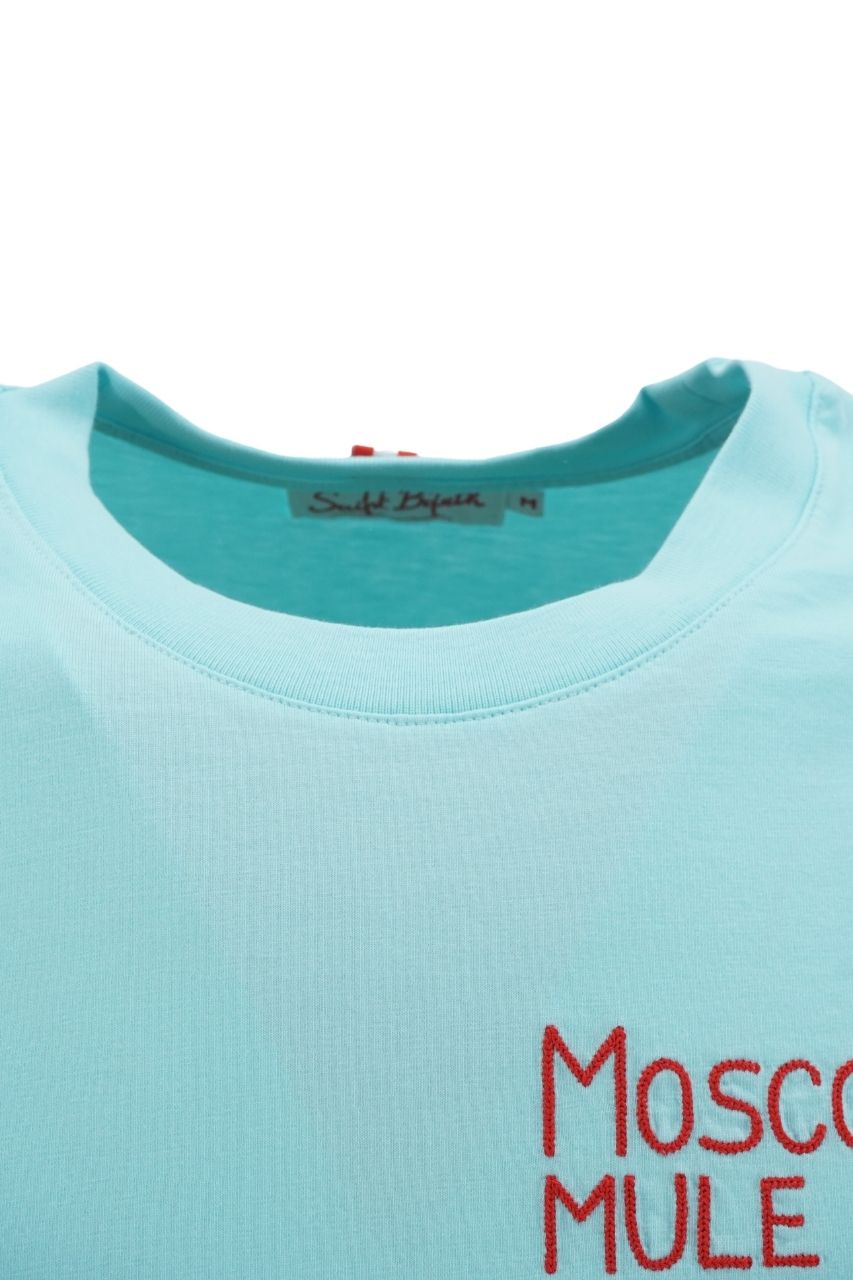 T-Shirt Mc2 Saint Barth con Stampa / Azzurro - Ideal Moda