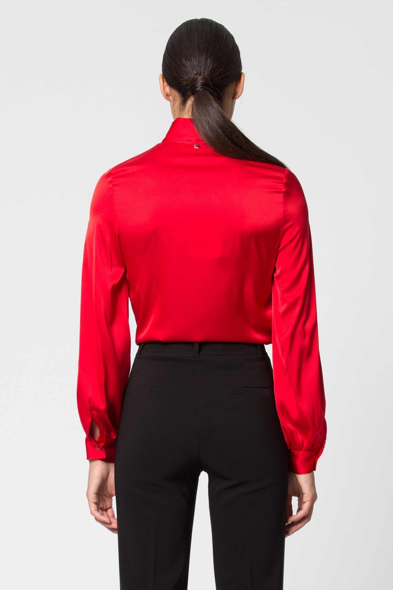 Camicia con Fiocco Kocca / Rosso - Ideal Moda