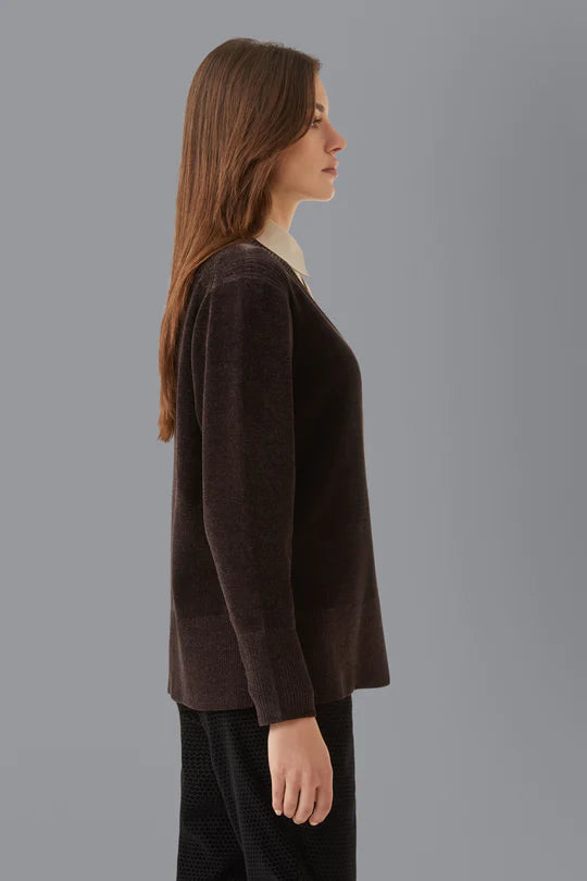 Cardigan Velvet Lady RRD / Viola - Ideal Moda