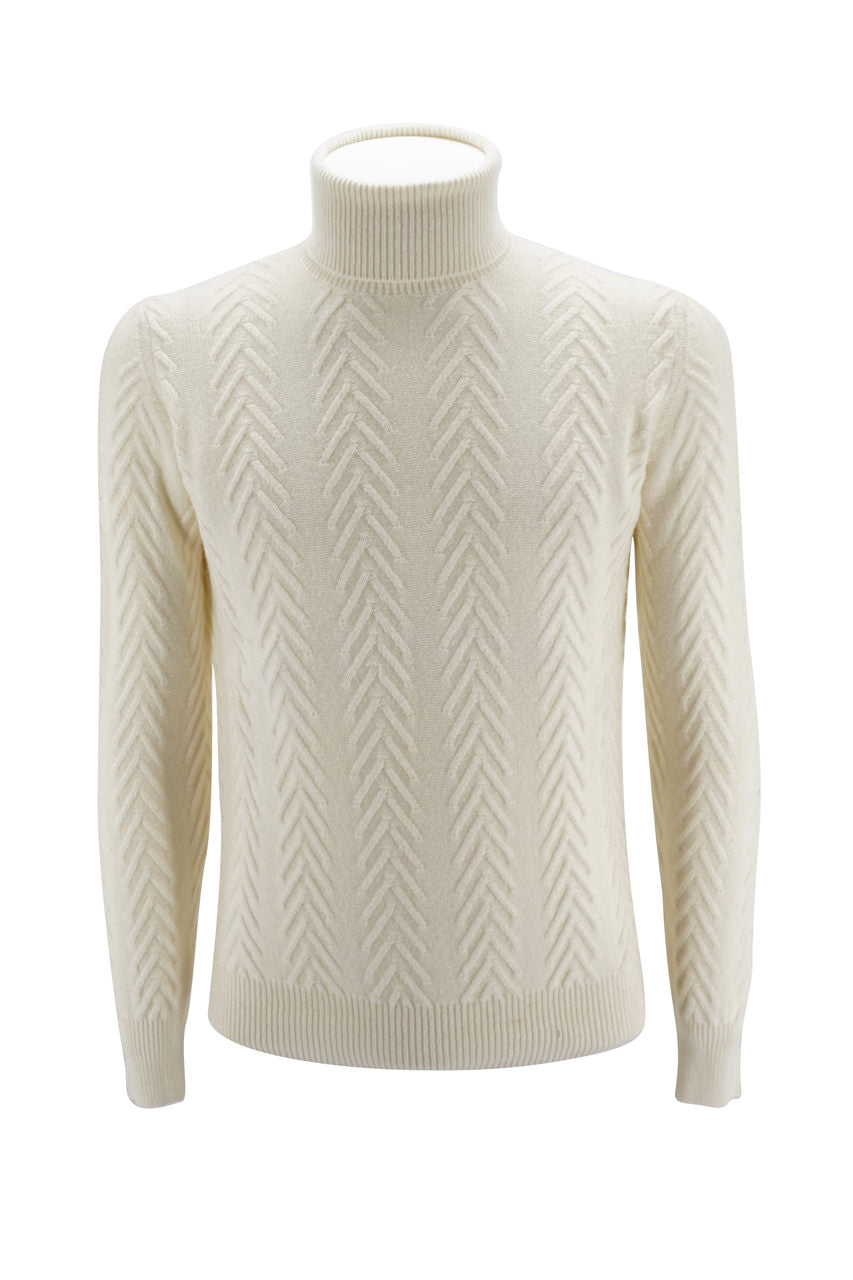 Maglia 40 Weft a collo alto / Bianco - Ideal Moda
