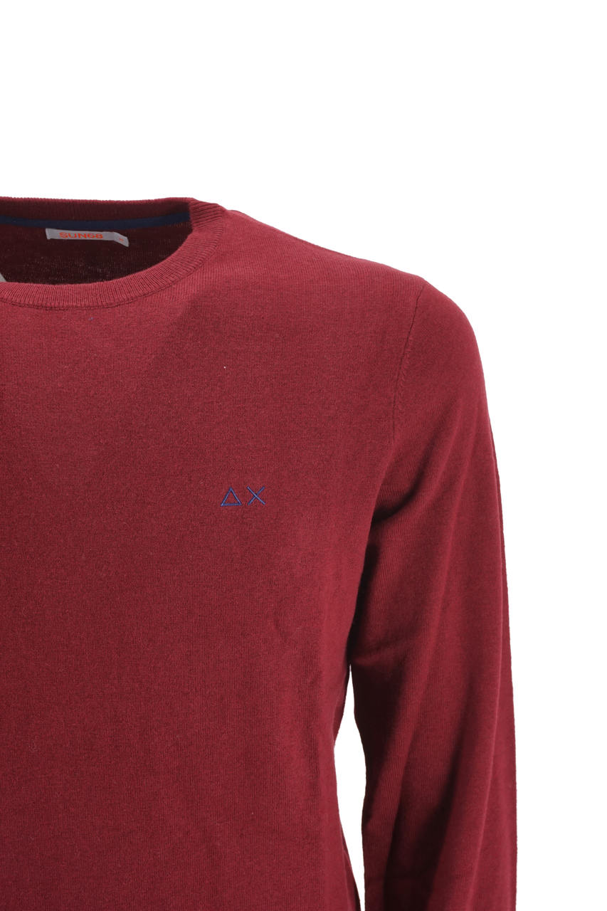 Maglia Sun 68 Girocollo / Bordeaux - Ideal Moda