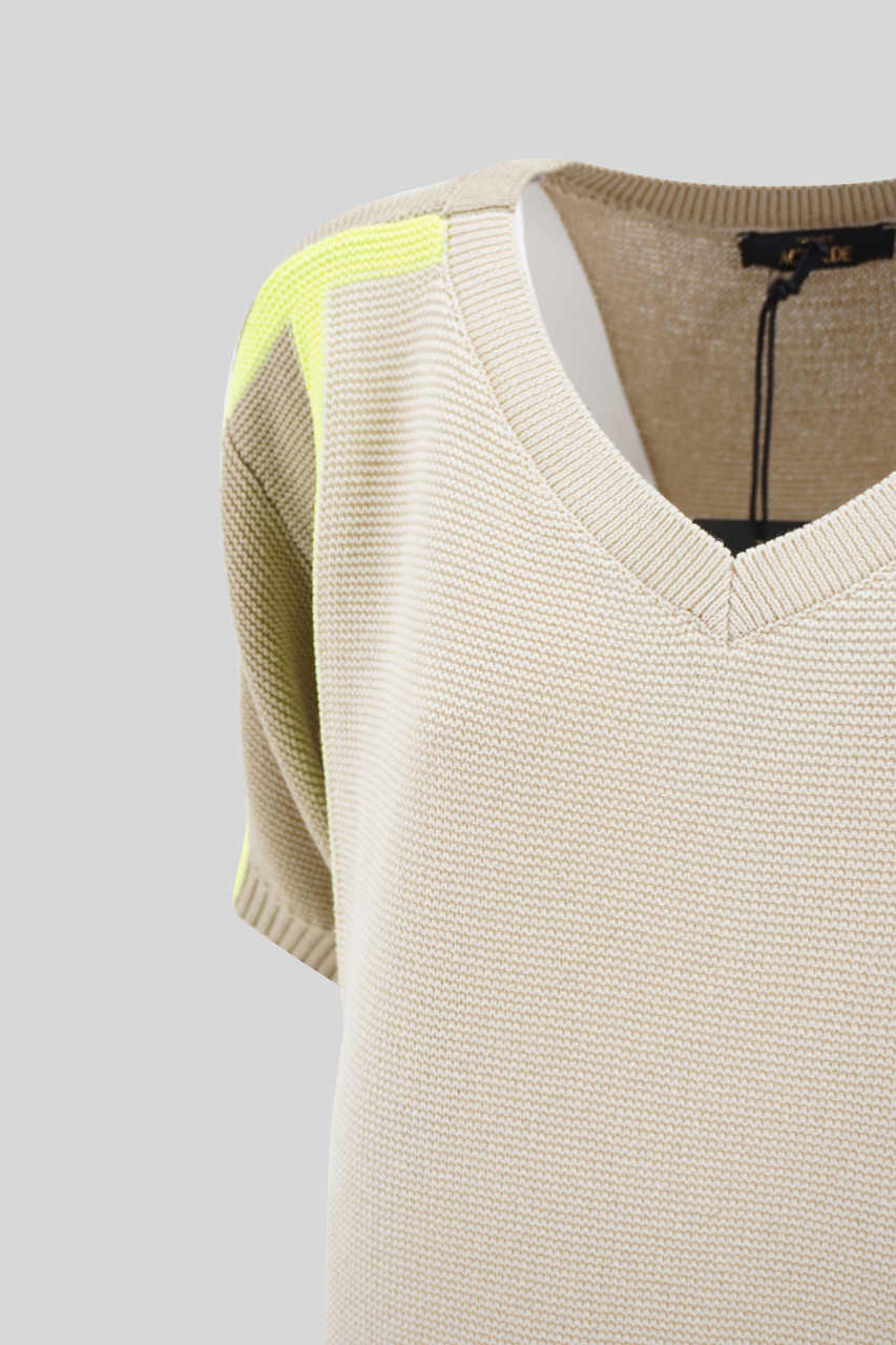 Maxi Maglia in Cotone / Beige - Ideal Moda