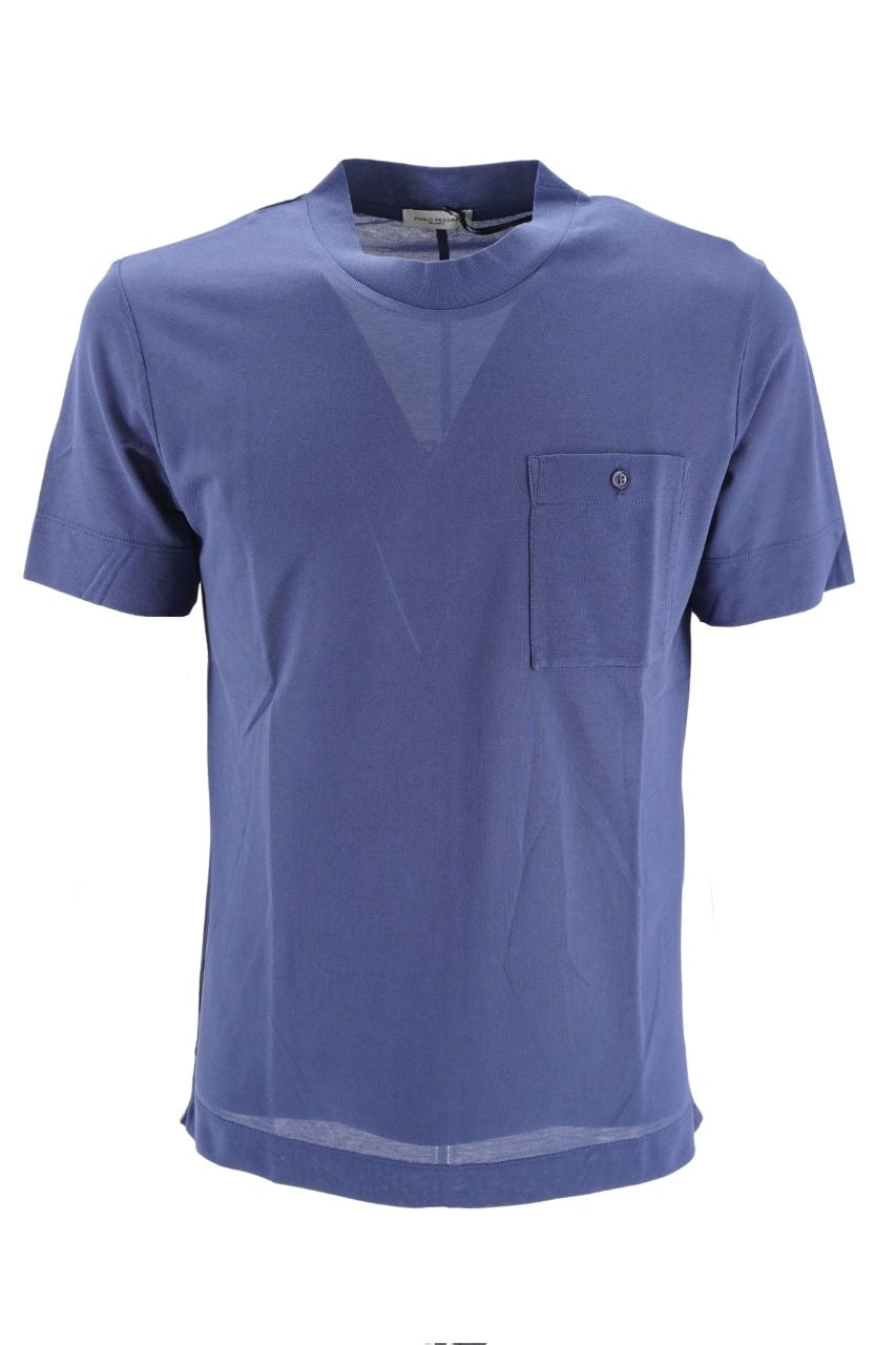 T-Shirt Paolo Pecora Girocollo / Blu - Ideal Moda