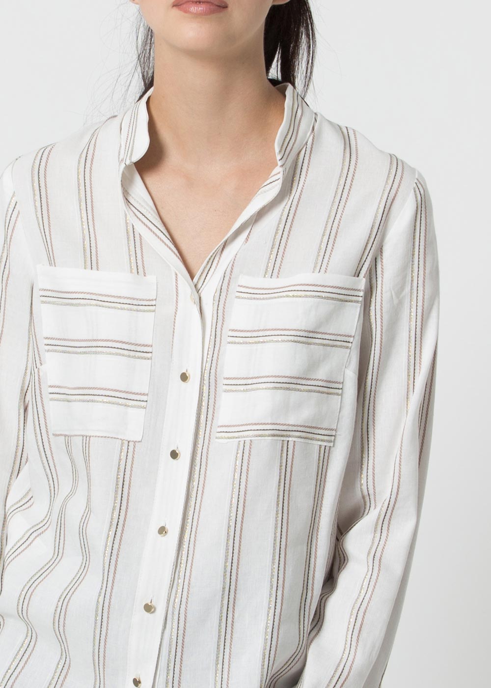 Camicia Kocca a Fantasia / Bianco - Ideal Moda