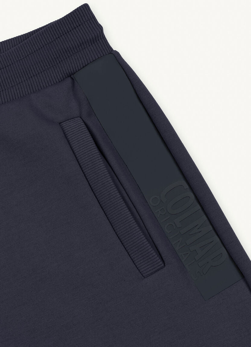 Bermuda in Felpa con Scritta Transfer / Blu - Ideal Moda