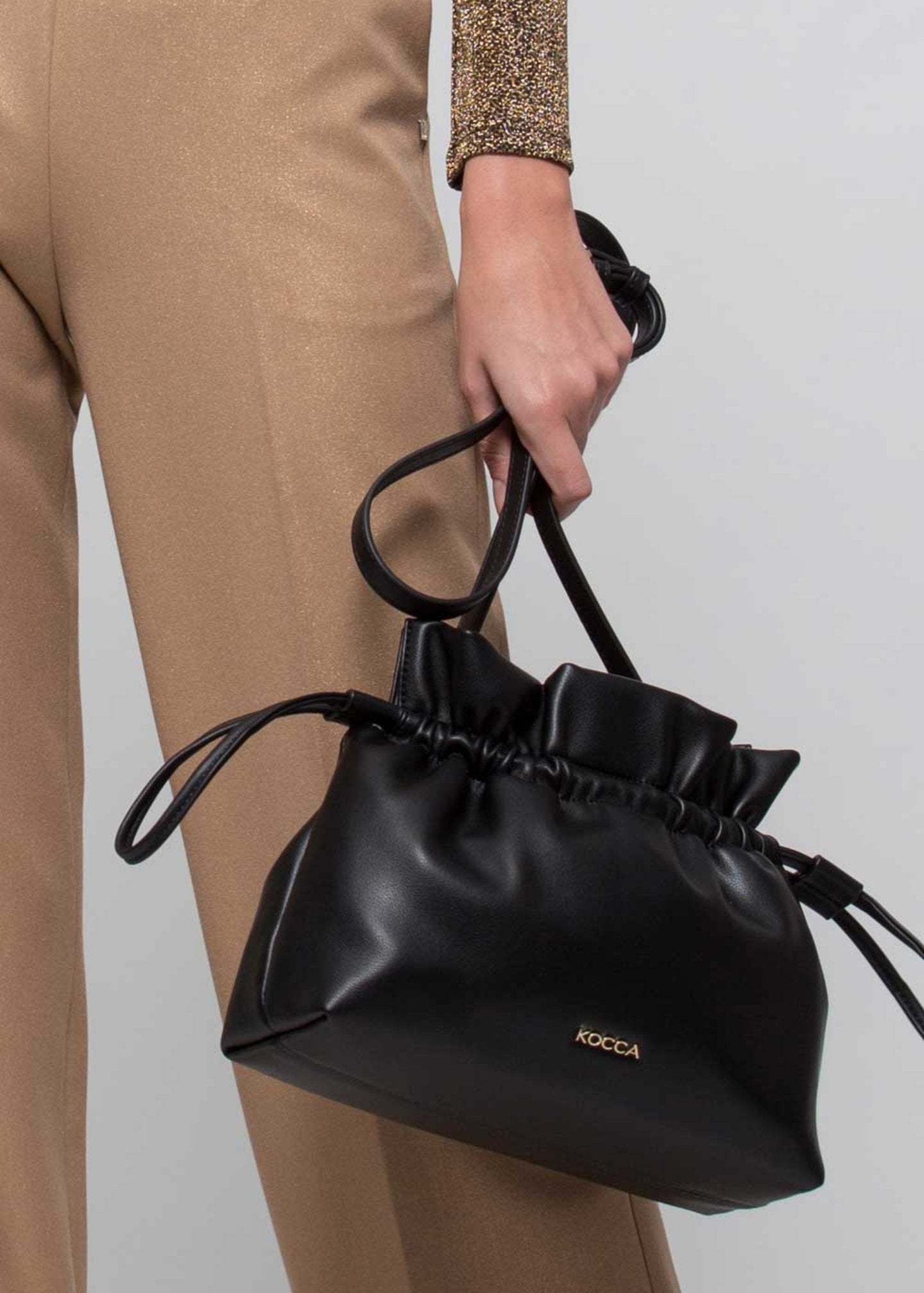 Borsa Kocca con Coulisse / Nero - Ideal Moda