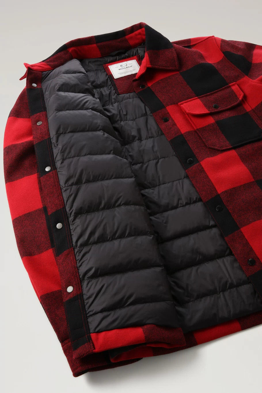 Giacca Camicia a Fantasia Woolrich / Rosso - Ideal Moda