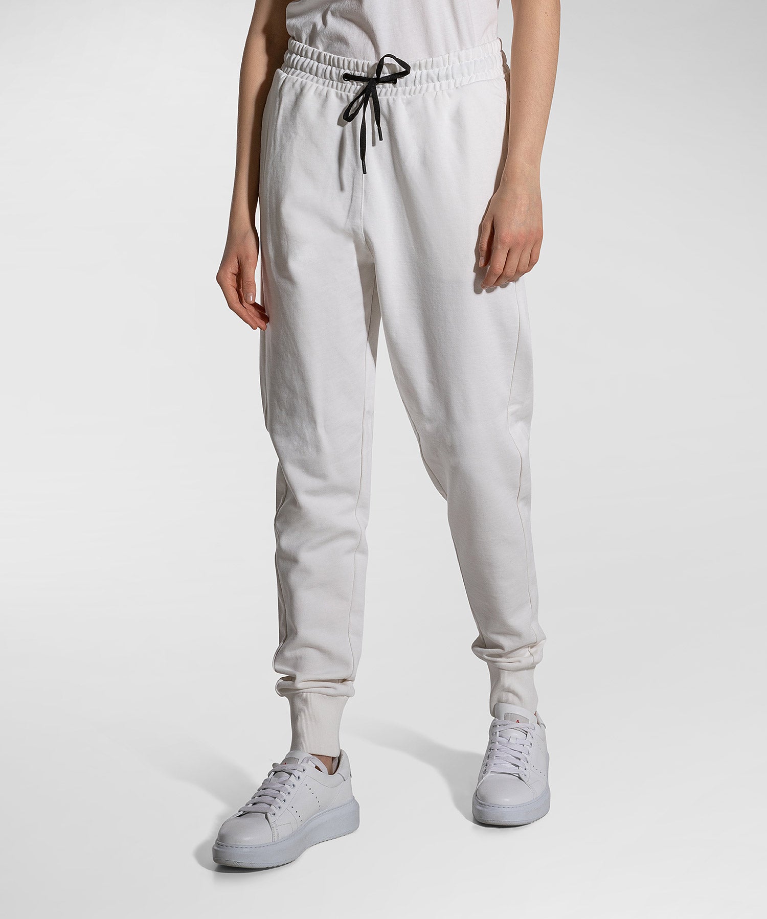 Pantalone Confortevoli in Felpa / Bianco - Ideal Moda